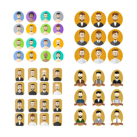 various male avatarのイラスト素材