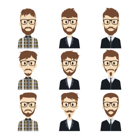 gentleman setのイラスト素材