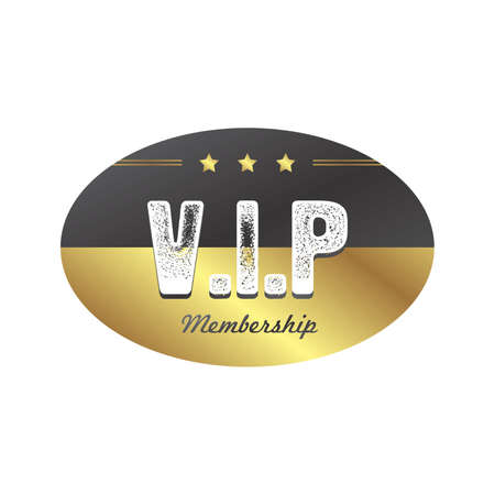 vip member badge theme vector art illustrationのイラスト素材