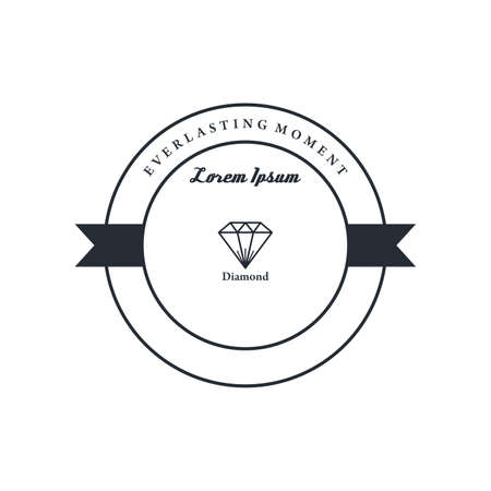 precious diamond gemstone badge theme vector art illustrationのイラスト素材
