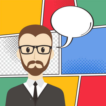 comic book cartoon template theme vector illustrationのイラスト素材