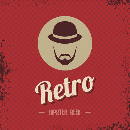 hipster retro geekのイラスト素材
