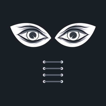 artistic abstract eye theme vector art illustrationのイラスト素材