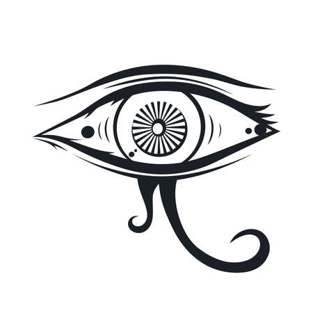 horus one eye theme vector art illustrationのイラスト素材