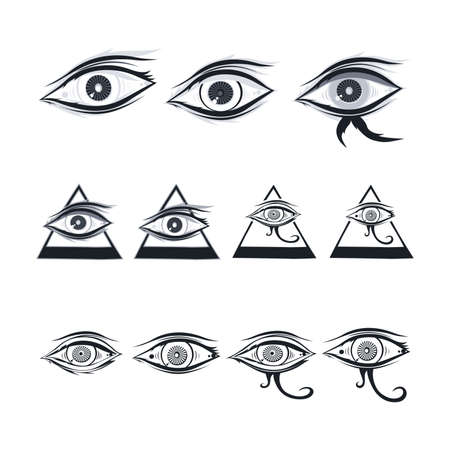 horus one eye theme vector art illustrationのイラスト素材