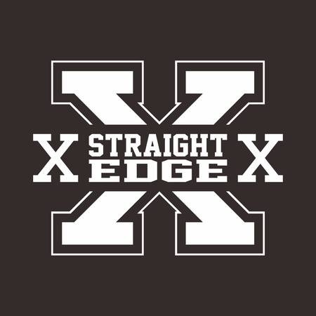 straight edge hardcore sign theme vector art illustrationのイラスト素材