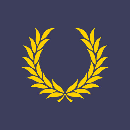 fancy laurel wreath theme vector art illustrationのイラスト素材