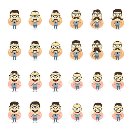 cartoon businessman setのイラスト素材