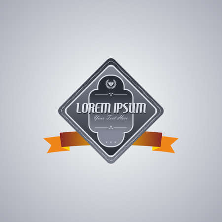 retro exclusive label theme vector art illustrationのイラスト素材