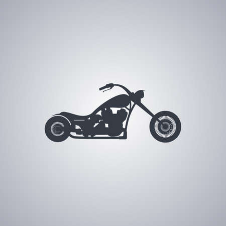 classic chopper motorcycle theme vector art illustrationのイラスト素材