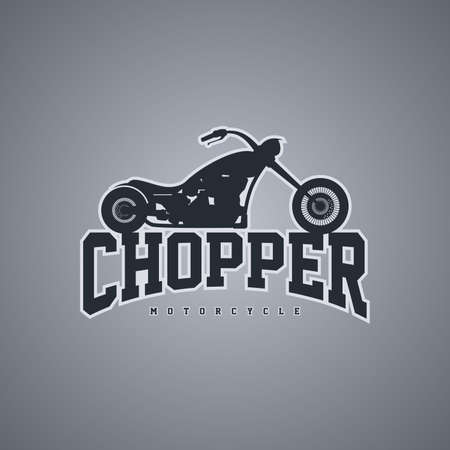 classic chopper motorcycle theme vector art illustrationのイラスト素材