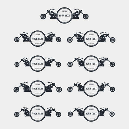 classic chopper motorcycle theme vector art illustrationのイラスト素材