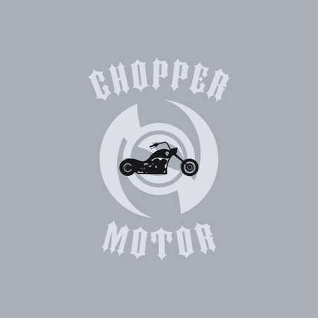 classic chopper motorcycle theme vector art illustrationのイラスト素材