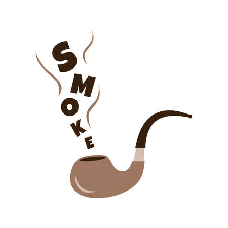 tobacco pipe theme vector art illustrationのイラスト素材