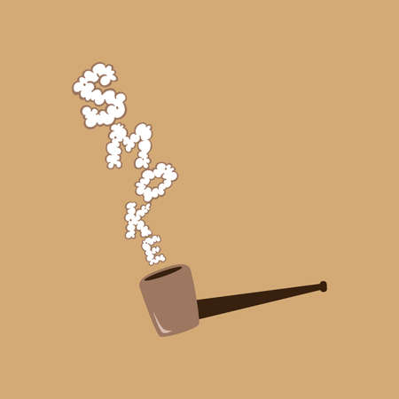 tobacco pipe theme vector art illustrationのイラスト素材
