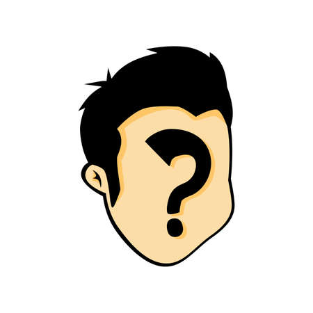 flat cartoon face theme vector art illustrationのイラスト素材