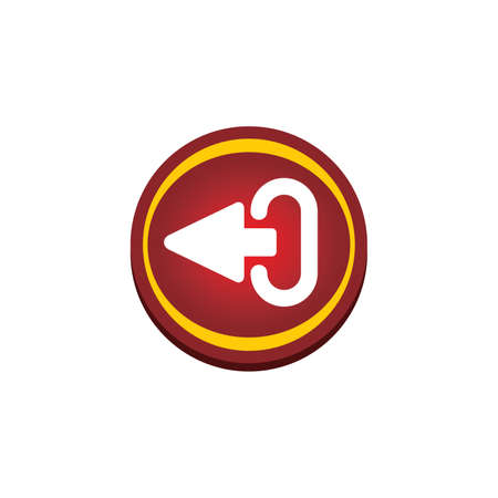 red glossy button theme vector art illustrationのイラスト素材