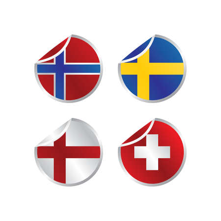 shiny glossy theme national flag vector art illustrationのイラスト素材