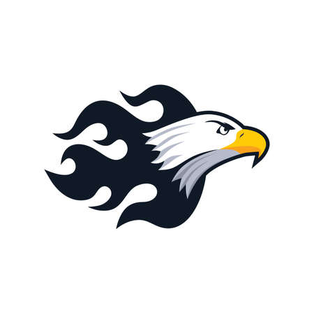 bold firey eagle birdのイラスト素材