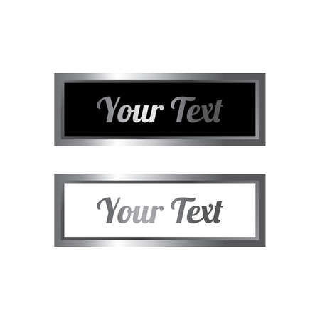 silver metal website buttonのイラスト素材