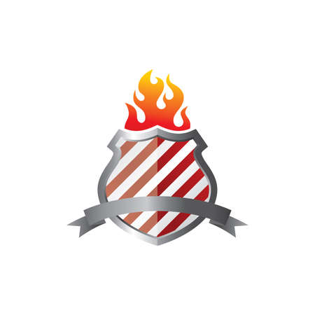 insignia protection shield theme vector art illustrationのイラスト素材