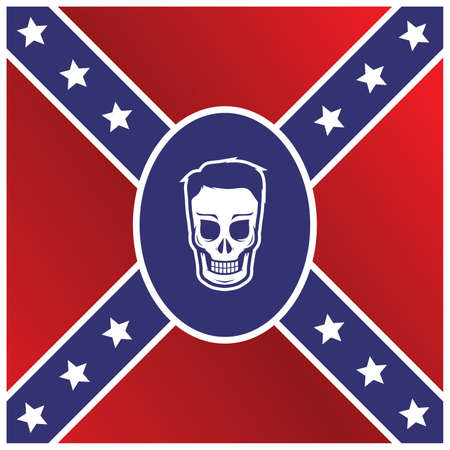 man skull flag template theme vector art illustrationのイラスト素材