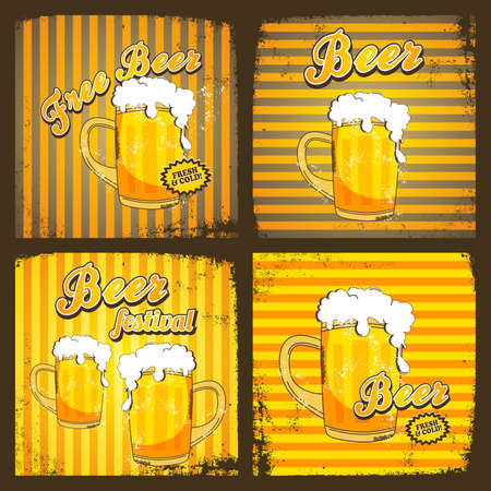 cold beer theme graphic art vector illustrationのイラスト素材