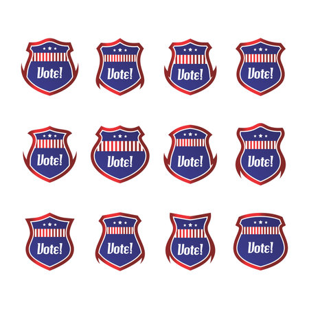 vote election collection theme vector graphic art design illustrationのイラスト素材