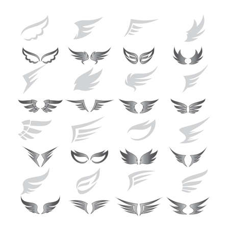 wing art collection vector graphic art design illustrationのイラスト素材