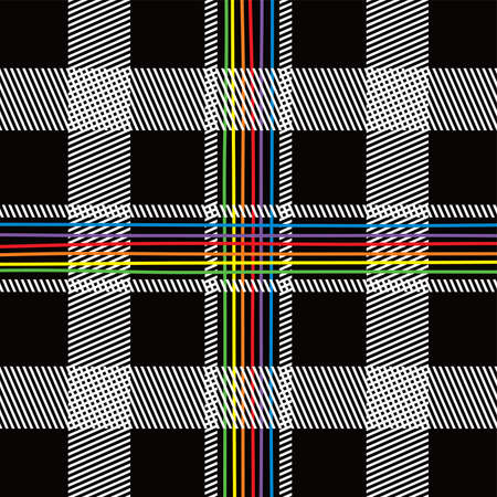 garment industry plaid pattern vector graphic illustrationのイラスト素材