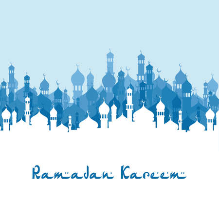 islamic ramadan mubarak art theme vector illustrationのイラスト素材