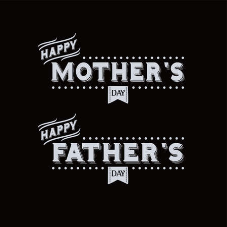 mother father day theme label vector art illustrationのイラスト素材