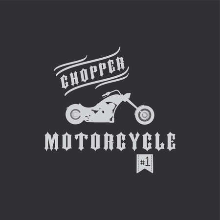 chopper motorcycle biker theme vector art illustrationのイラスト素材