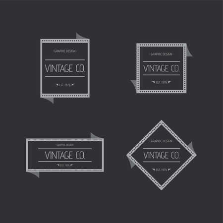 vintage label theme vector graphic art illustrationのイラスト素材