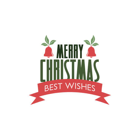 merry christmas label and badge theme vector illustrationのイラスト素材