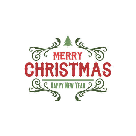 merry christmas label and badge theme vector illustrationのイラスト素材