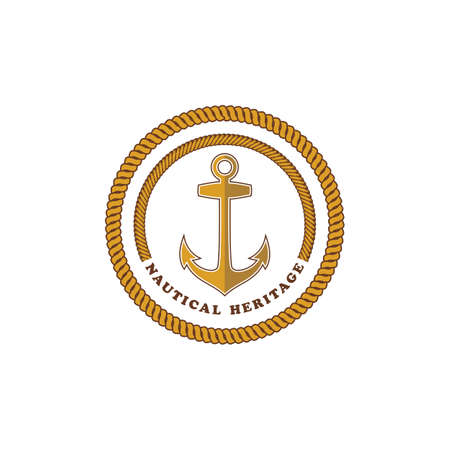 sailor anchor ocean nautical theme vector art illustrationのイラスト素材