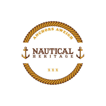 sailor anchor ocean nautical theme vector art illustrationのイラスト素材