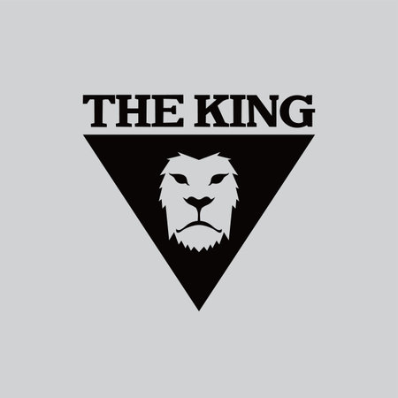 lion head icon theme template vector art illustrationのイラスト素材