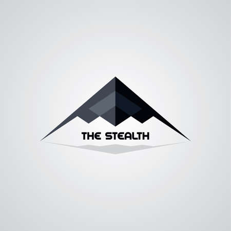 stealth ship logo template vector art illustrationのイラスト素材