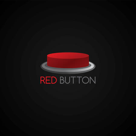 red button template theme vector art illustrationのイラスト素材