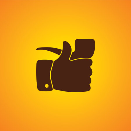 pipe smoker like thumb up theme vector art illustrationのイラスト素材