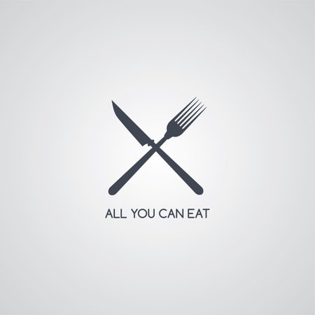 fork knife restaurant logotype vector art illustration