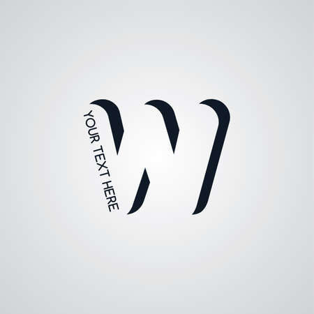 single letter theme logotype vector art illustrationのイラスト素材