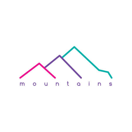 great mountain range theme vector art illustrationのイラスト素材