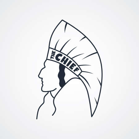 indian chief art sign theme vector illustrationのイラスト素材