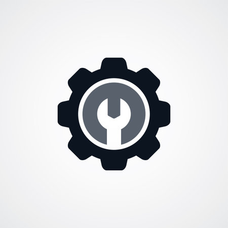 Cog Settings Icon Symbol theme vector art illustrationのイラスト素材