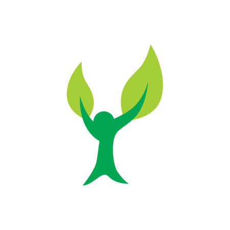 green peace tree theme vector art illustrationのイラスト素材