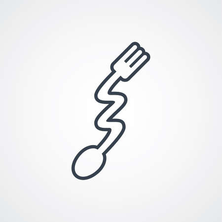 spoon and fork restaurant logo theme vector art illustrationのイラスト素材