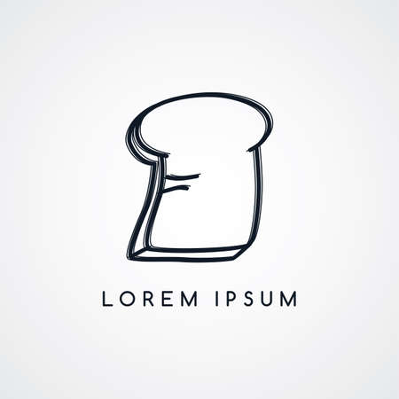 flat bread sketch theme vector art illustrationのイラスト素材